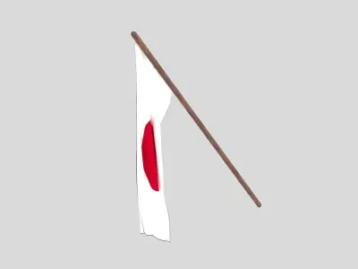 Flag - Hanging Free 3D model