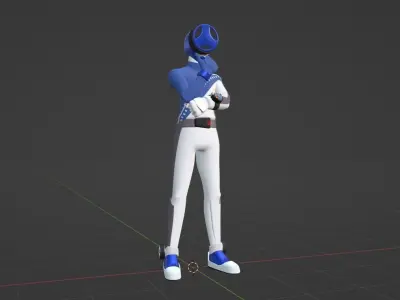 Boon Blue - Boonboomger Low-poly 3D model