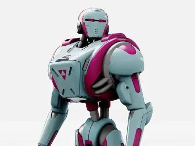 ANDROID MECHA - C   Rigged for Unreal Engine - Unity - MIXAMO  3D model