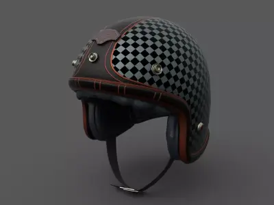 Helmet racer Generic sport scifi human 3d model  Low-poly 3D model