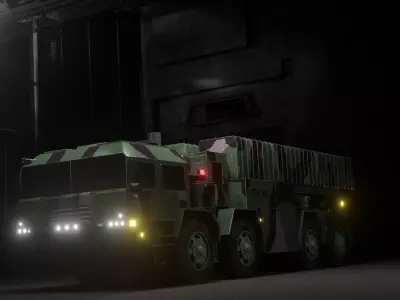 tactical ballistic missile 3D model