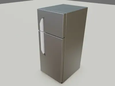 Fridge - Freezer - Refrigerator - Inox - Geladeira Low-poly 3D model
