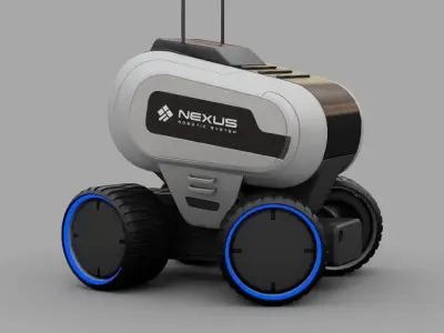 Luna Rover rigged 3D model