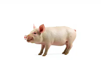 Playful Muddy Pig Character model pack Low-poly 3D model