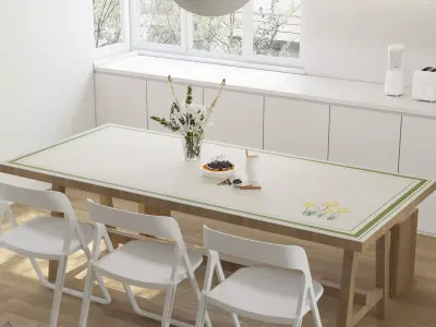 White kitchen 3D model