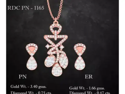 Pendant Earrings combo - 1165 3D print model