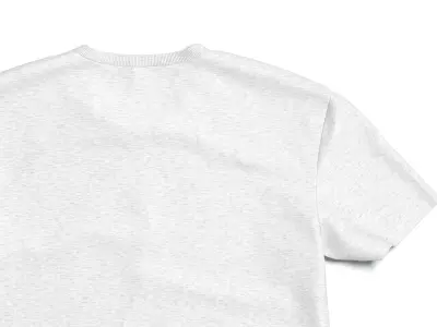 Flat Lay T-shirt front and back - crumpled unisex tshirt Low-poly 3D model