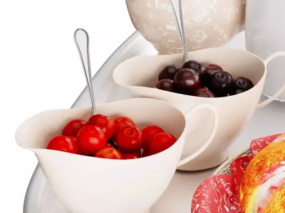 breakfast setting 3D model