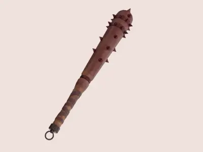 Baseball Bat Collection Blood And Without Blood Version Low-poly 3D model