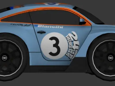 cartoon car vehicle 3d game ready model Low-poly 3D model-007 Low-poly 3D model