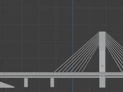 Warsaw Bridge 3D model