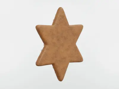 Gingerbread Christmas Cookie 06 3D model