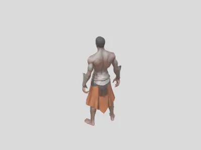 Full Body A-Pose Man Model Low-poly 3D model