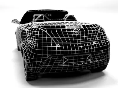 OPEL TIGRA CABRIO LOWPOLY Low-poly 3D model