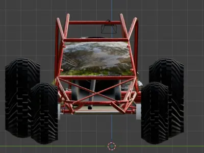 a god looking dune buggy with a Harley swap v twin Free low-poly 3D model