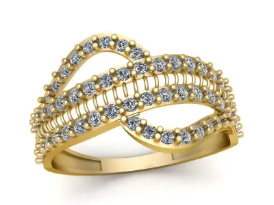 Luxury Engagement Diamond Ring 3d Printable Model 3D print model