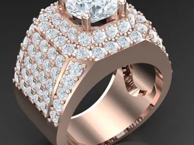Luxury Men Rings Designs 4MR020 3D print model