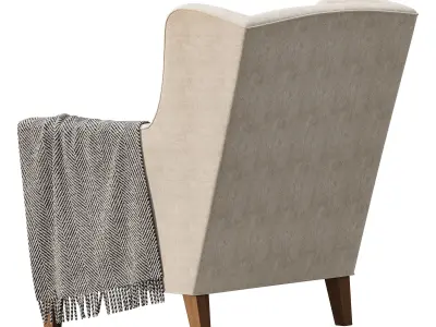 Ottoman Biscuit Armchair 3D model