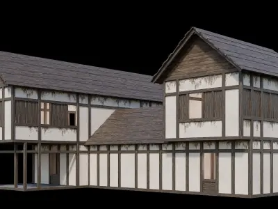 Medieval Village Pack  - 5 Assets - 4K Textures Game Ready Low-poly 3D model purchase
