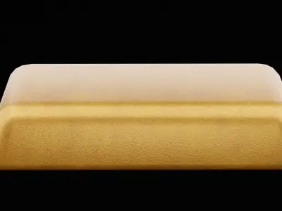 Gold Ingot Low-poly 3D model