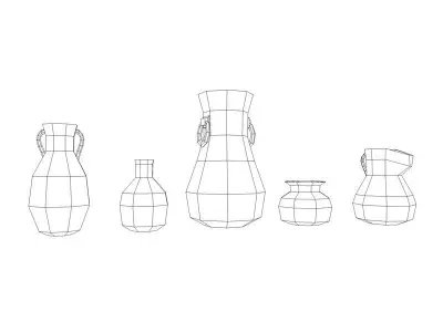 Ancient vases Vol4 Low-poly 3D model