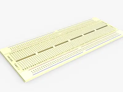 Breadboard Low-poly 3D model