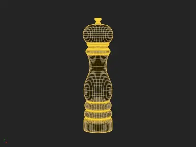 Pepper Mill Wooden 3D model