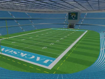Jacksonville Jaguars - American Football Stadium Low-poly 3D model