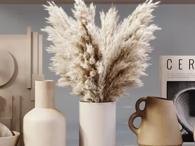 Decorative Set 216 Low-poly 3D model