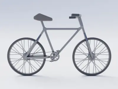 Bisycle simple BIKE Low-poly 3D model