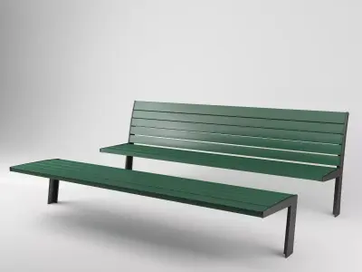 urban benches - city of Munich Free 3D model