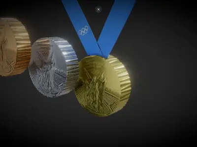 Philippe Starcks Paris Olympics Medals Concept 3D model
