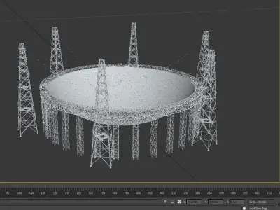Radio telescope 3D model