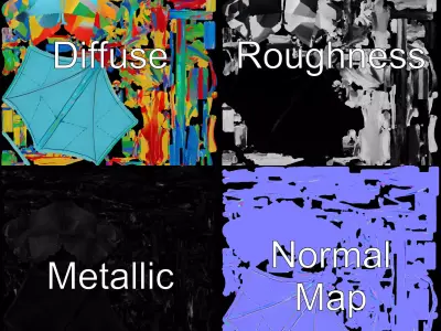 Vivid Sky Kite model pack Low-poly 3D model