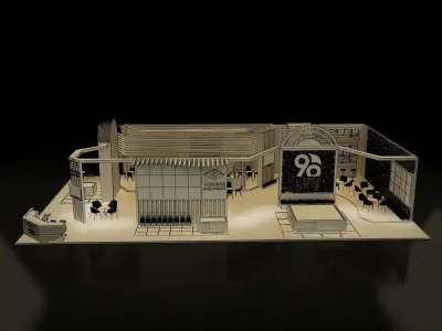 Booth Exhibition Stand a243b 3D model