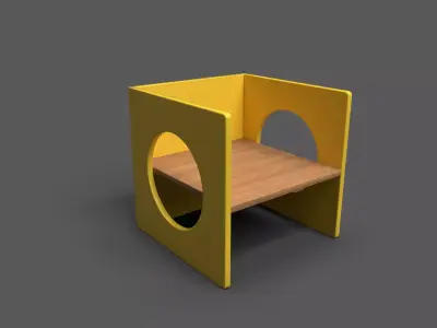 Chable Chair Low-poly 3D model