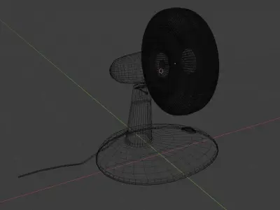 Low-Poly Fan 3D model Free low-poly 3D model