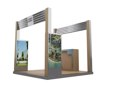 Booth Exhibition Stand a422b 3D model