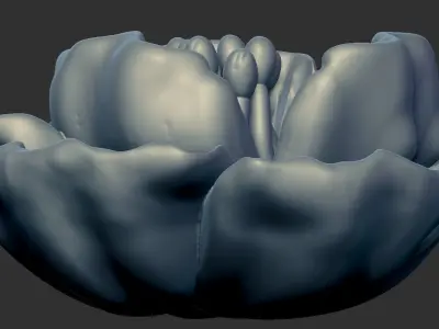 Sakura earrings 3D print model 3D print model