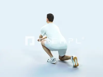 Romance 03M Volleyball Digging Sports Man Low-poly 3D model