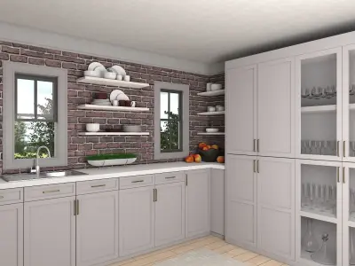 Brick Wall Kitchen  3D model