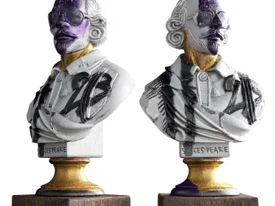  2b or not 2b sculpture Low-poly 3D model