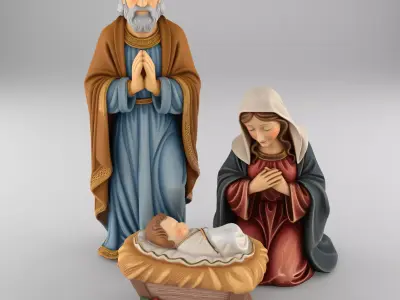 Holy Family Nativity Set STL 3D print model