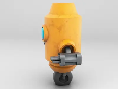 Robot Character Low-poly model Free low-poly 3D model