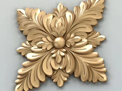 Square rosette 015 3D model