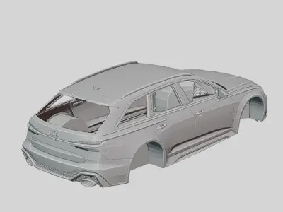 Audi RS6 Avant 2020 Printable Body  3D print model