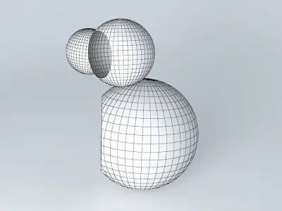 Trisphere three colorful spheres Free 3D model