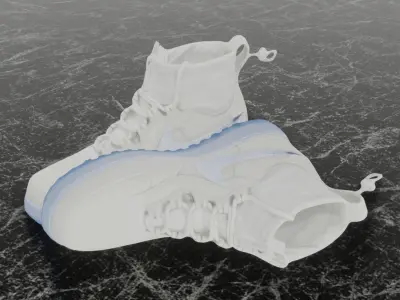 NIKE AIR FORCE ONE HIGH GORETEX 3D SHOES Low-poly 3D model