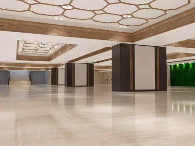 Entrance hall of building 3D model