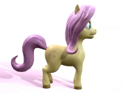 cartoon pony aeris Low-poly 3D model